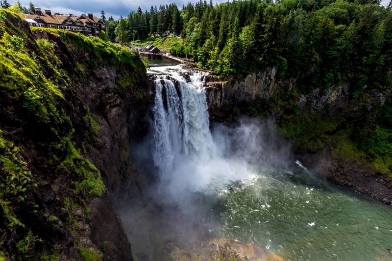 Snoqualmie Falls, one of the many waterfalls near Leavenworth, WA.