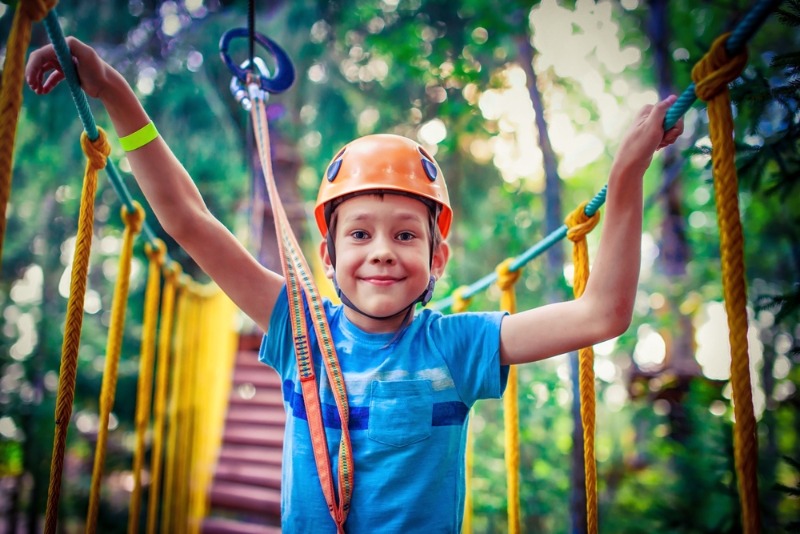 A young vacationer enjoys one of many Leavenworth adventures.